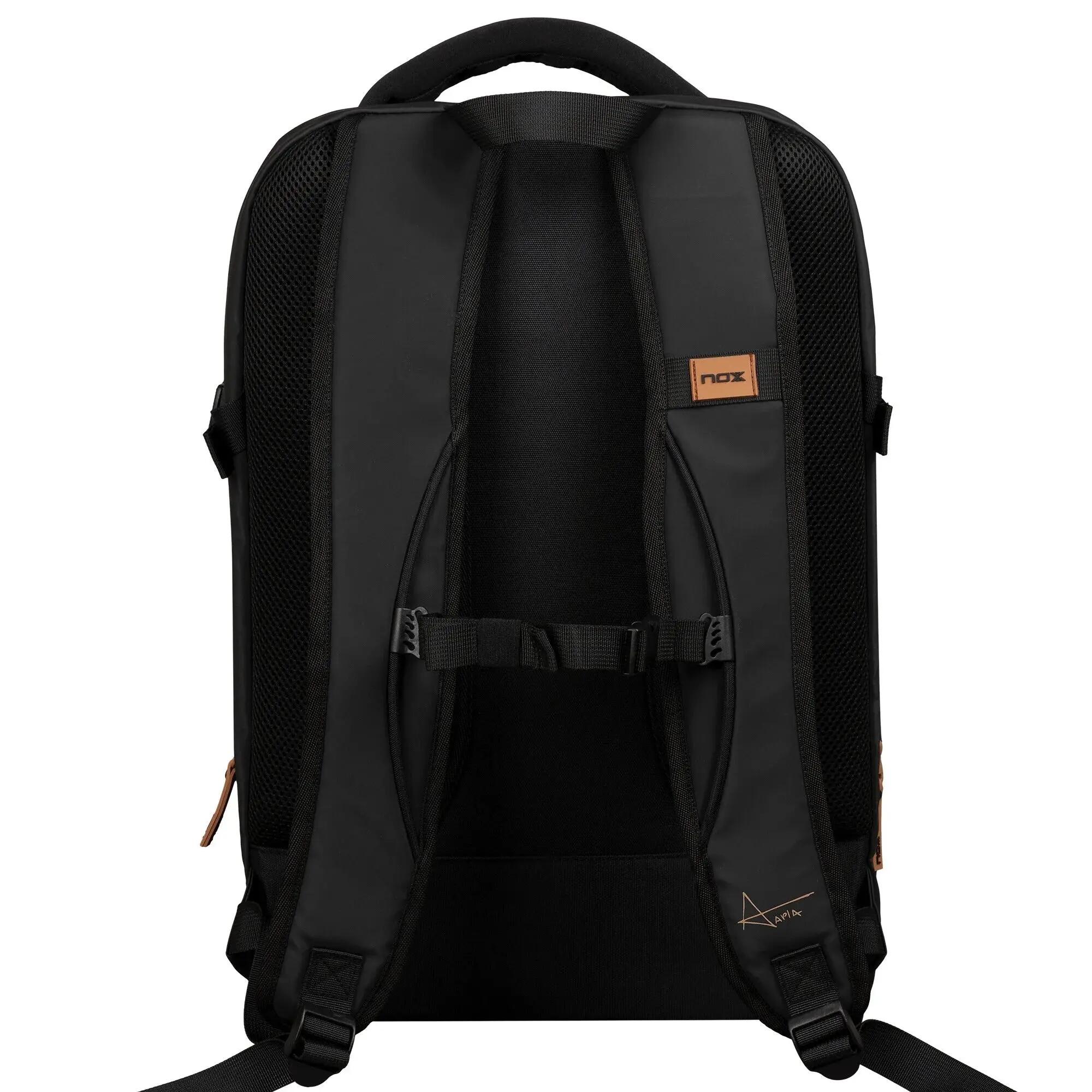 Nox Luxury Open Series Zaino Nero Marrone 7/7
