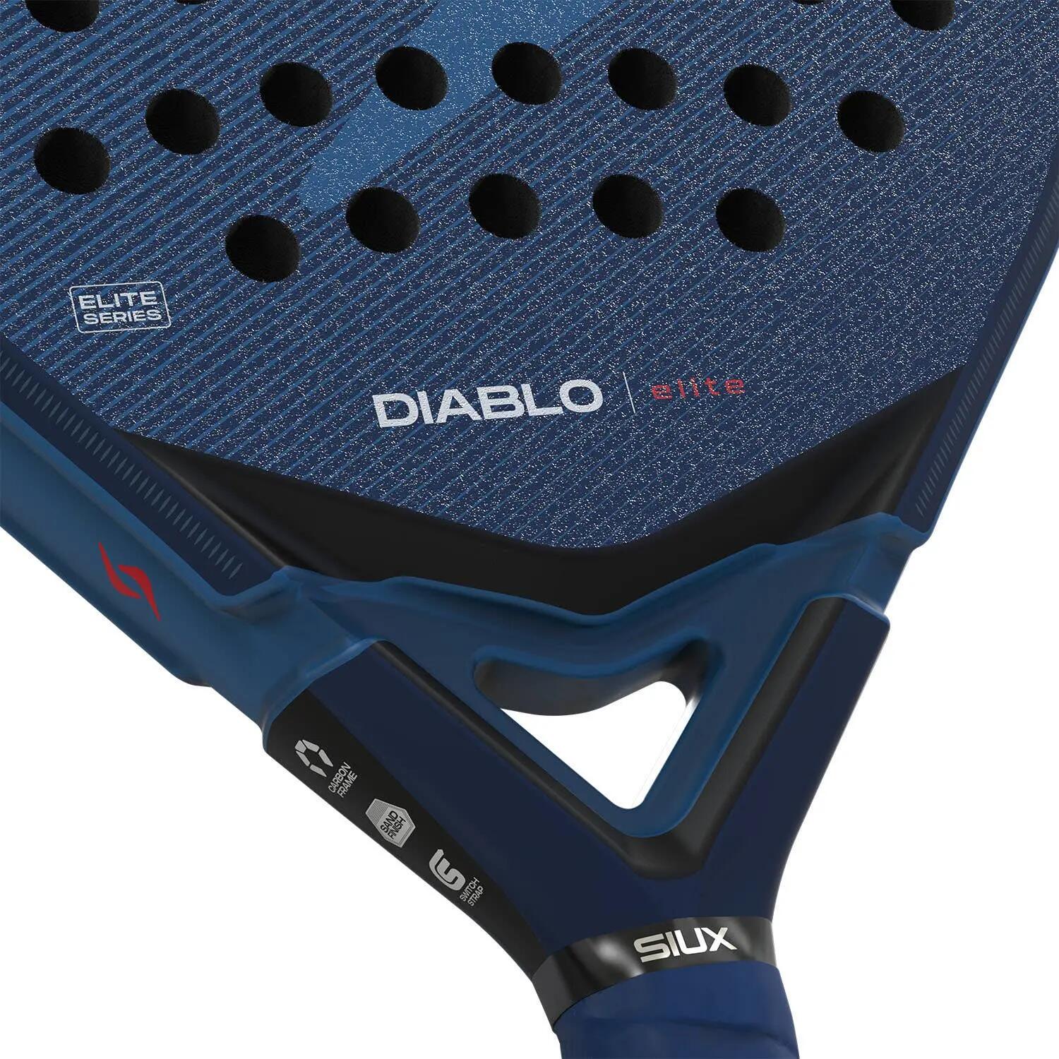Siux - Raquete de Padel Diablo Elite 2026 Azul Polivalente Forma Redonda 6/7