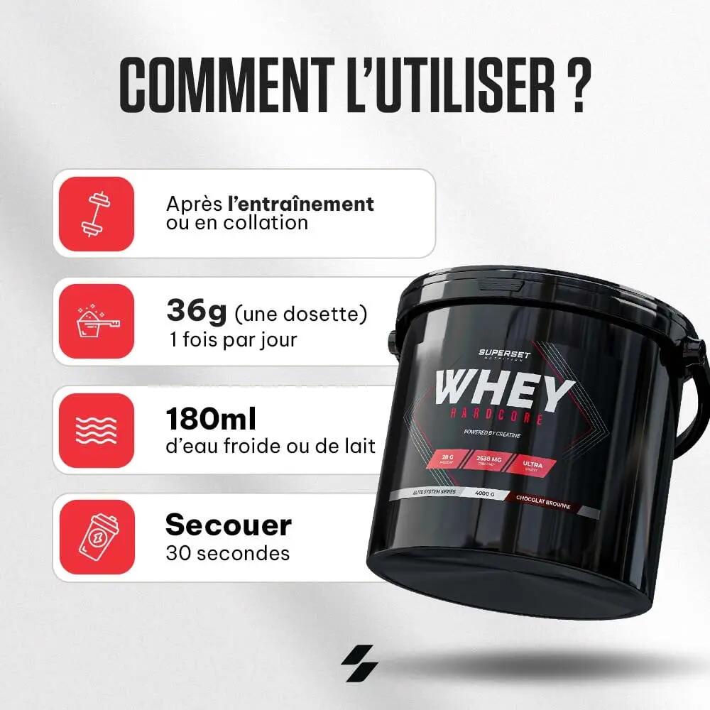 Proteine Whey - Whey Hardcore (4kg) - Brownie 3/5
