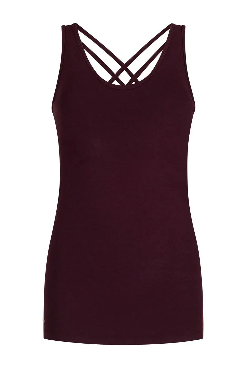 Top de Yoga et Pilates en Bambou Lyrais  - Violet Foncé 6/6