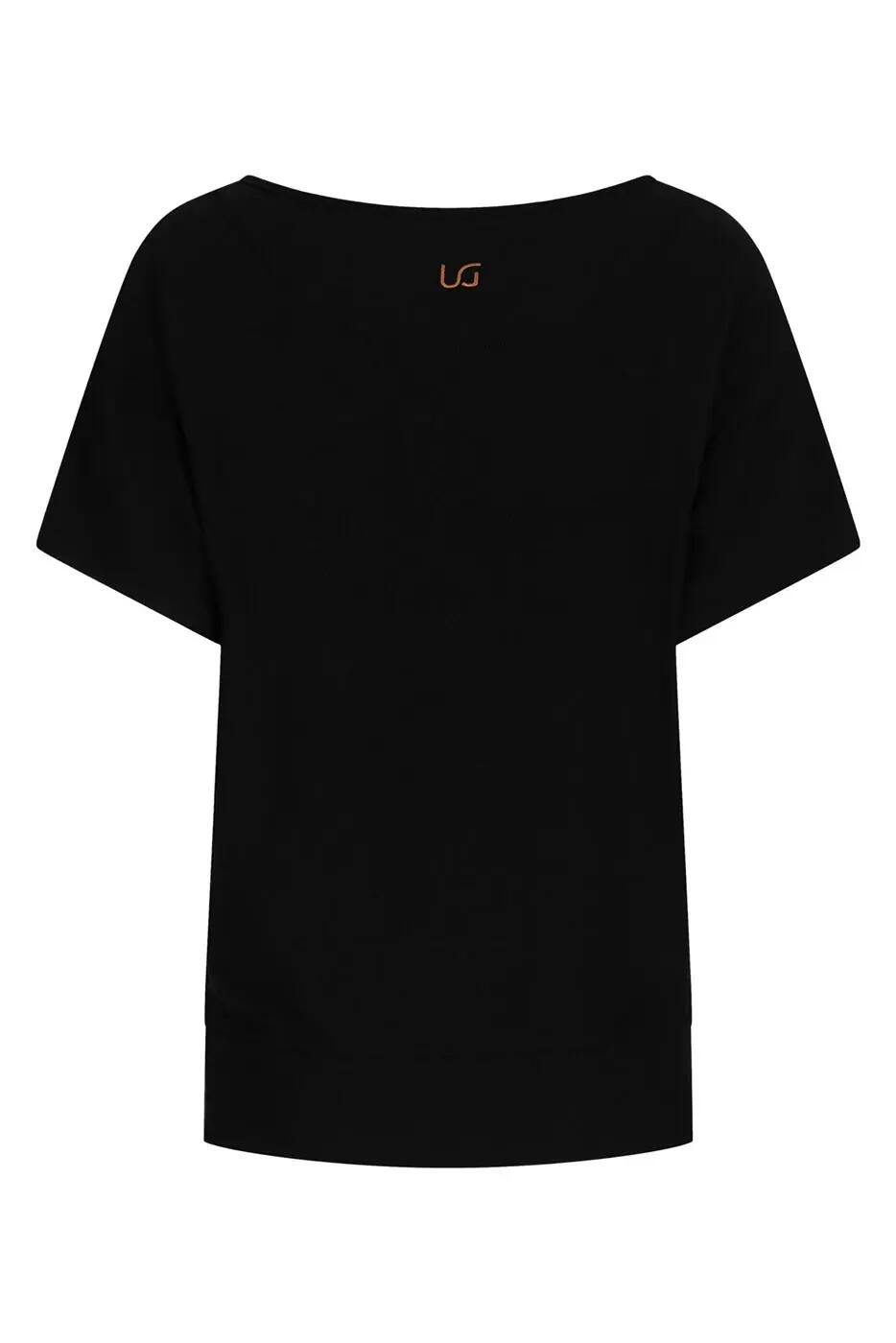 T-shirt Yoga & Pilates Budhi Coupe Ample, manche chauve-souris - Noir Onyx 6/6