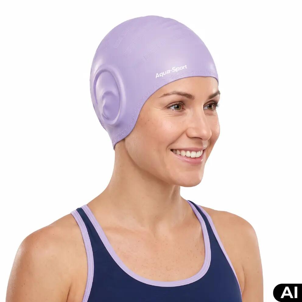 Czepek pływacki na basen silikonowy do pływania Aqua-Sport Ear Cap 3/8