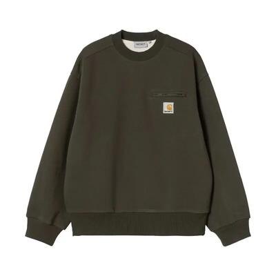 carhartt wip uomo felpa i035547 4906 detroi sweatshirt oliva