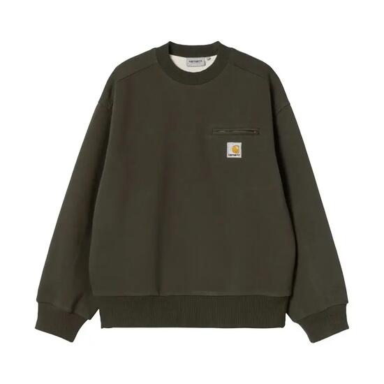 carhartt wip uomo felpa i035547 4906 detroi sweatshirt oliva