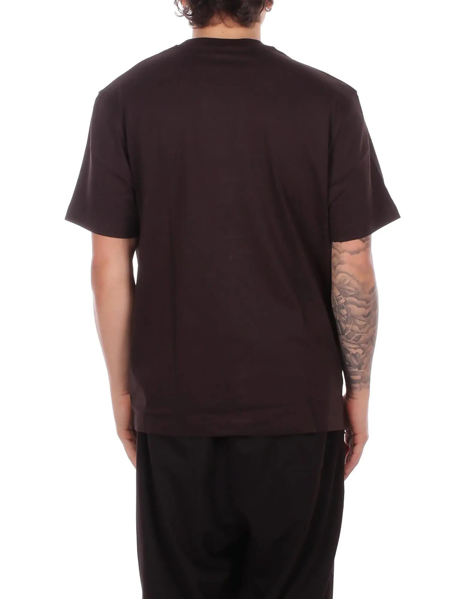 T-shirt - casual - heren - model 1ht1 - comfortabel, ademend - bruin 4/5