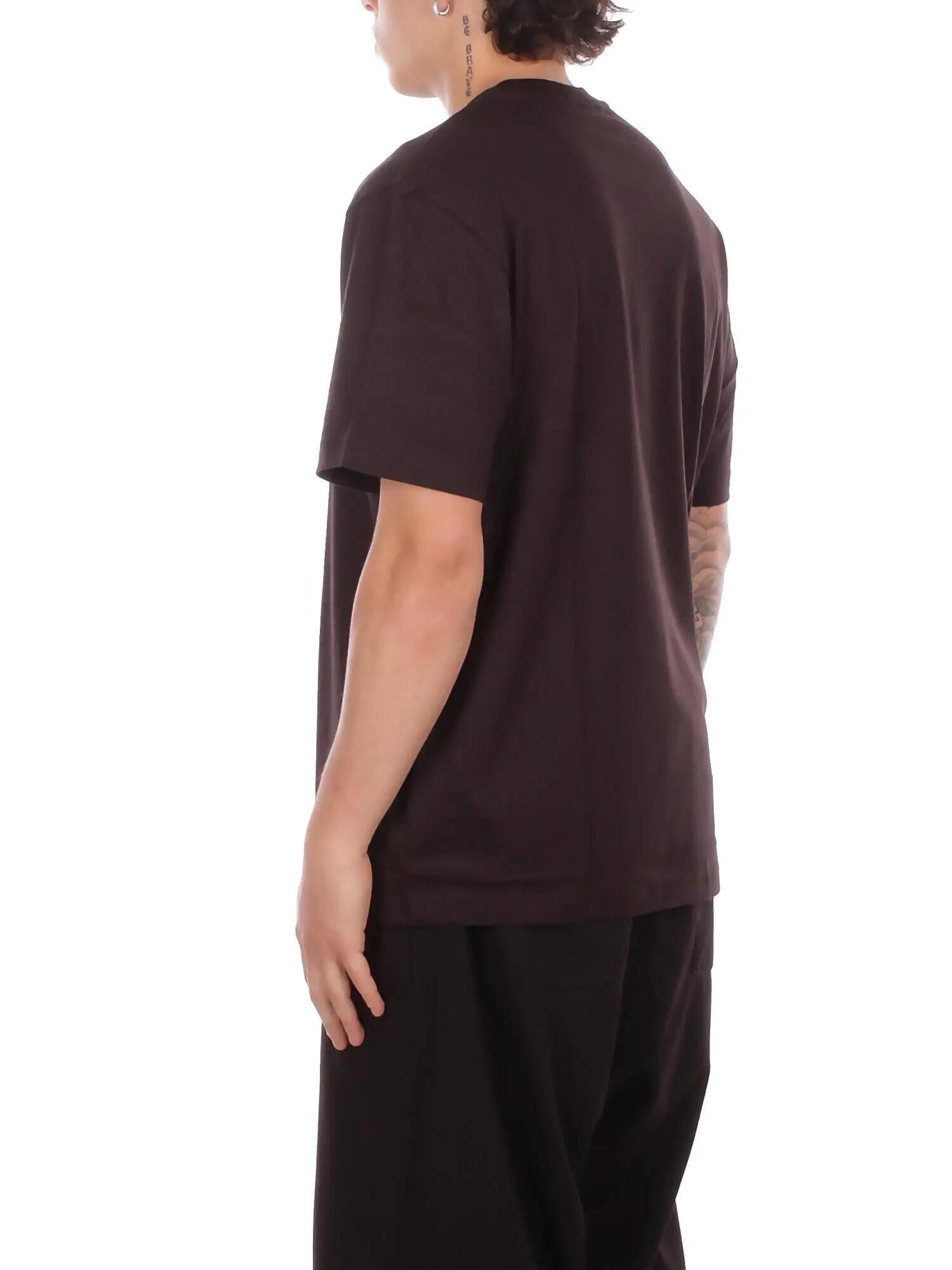 T-shirt - casual - heren - model 1ht1 - comfortabel, ademend - bruin 3/5
