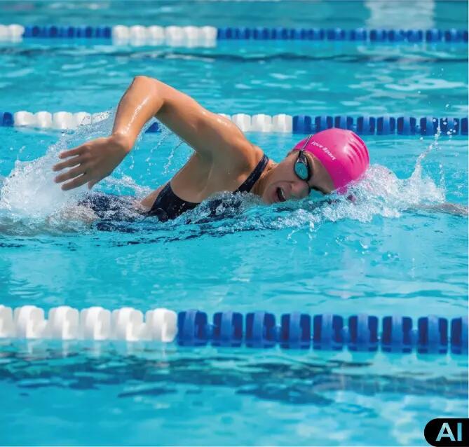 Czepek pływacki silikonowy na basen unisex Aqua-Sport Long Hair 6/8