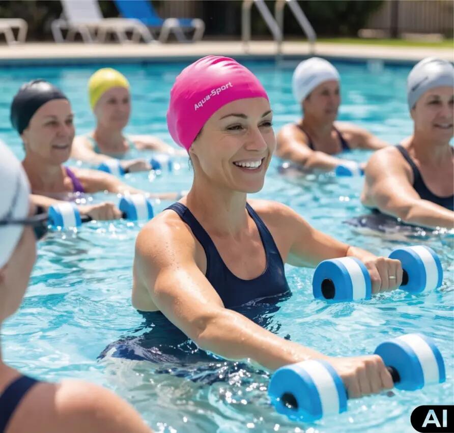 Czepek pływacki silikonowy na basen unisex Aqua-Sport Long Hair 5/8