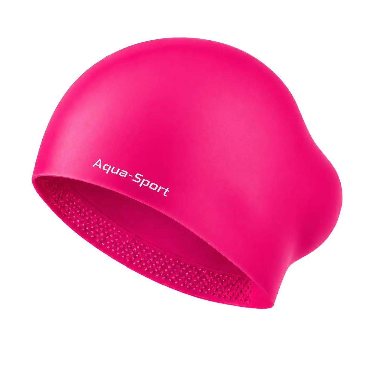 Czepek pływacki silikonowy na basen unisex Aqua-Sport Long Hair 2/8
