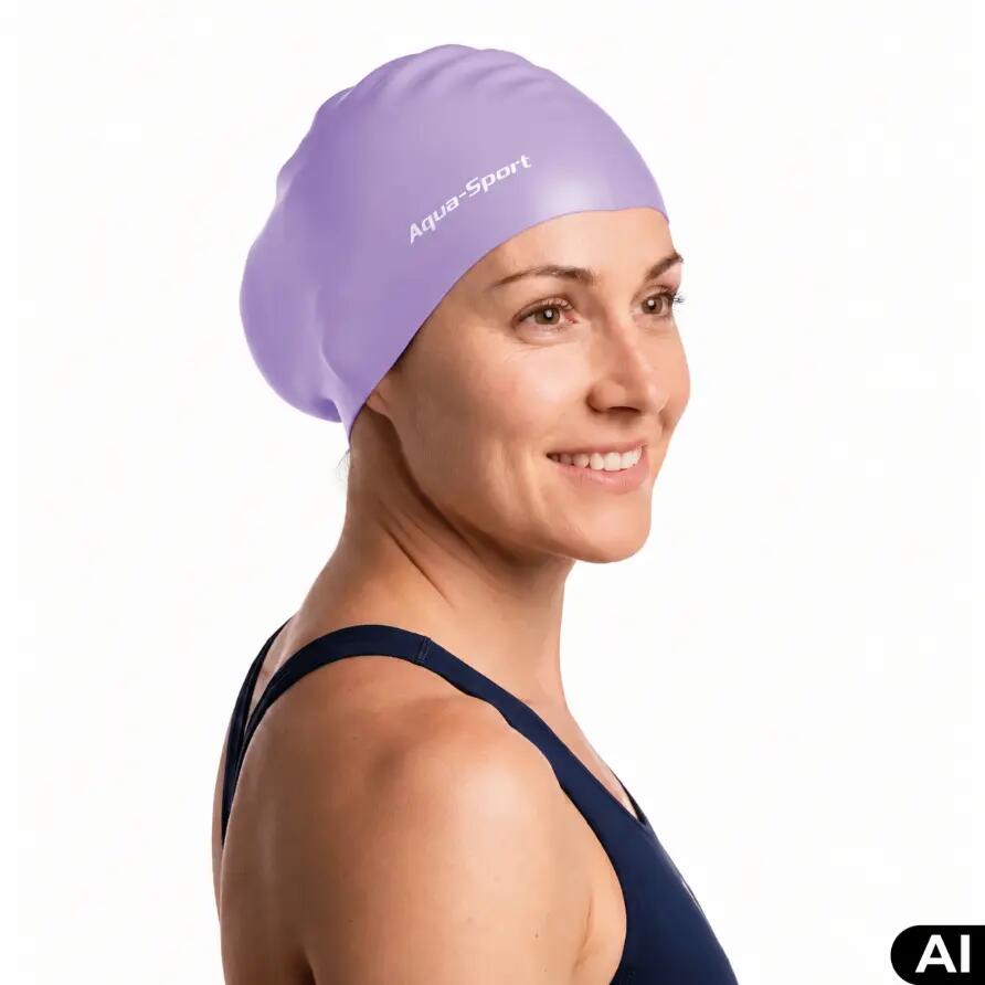 Czepek pływacki silikonowy na basen unisex Aqua-Sport Long Hair 3/9