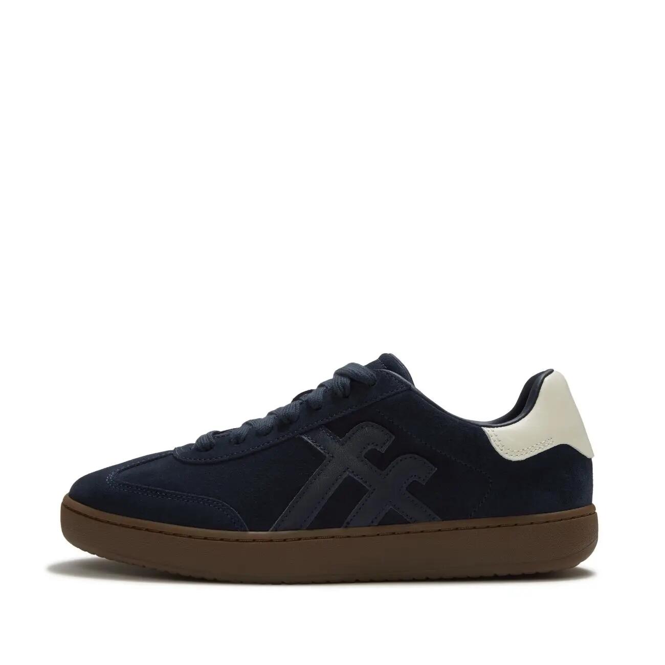 FITFLOP De Dash FF herensneakers van suède met T-neus  DONKERBLAUW 45 4/7