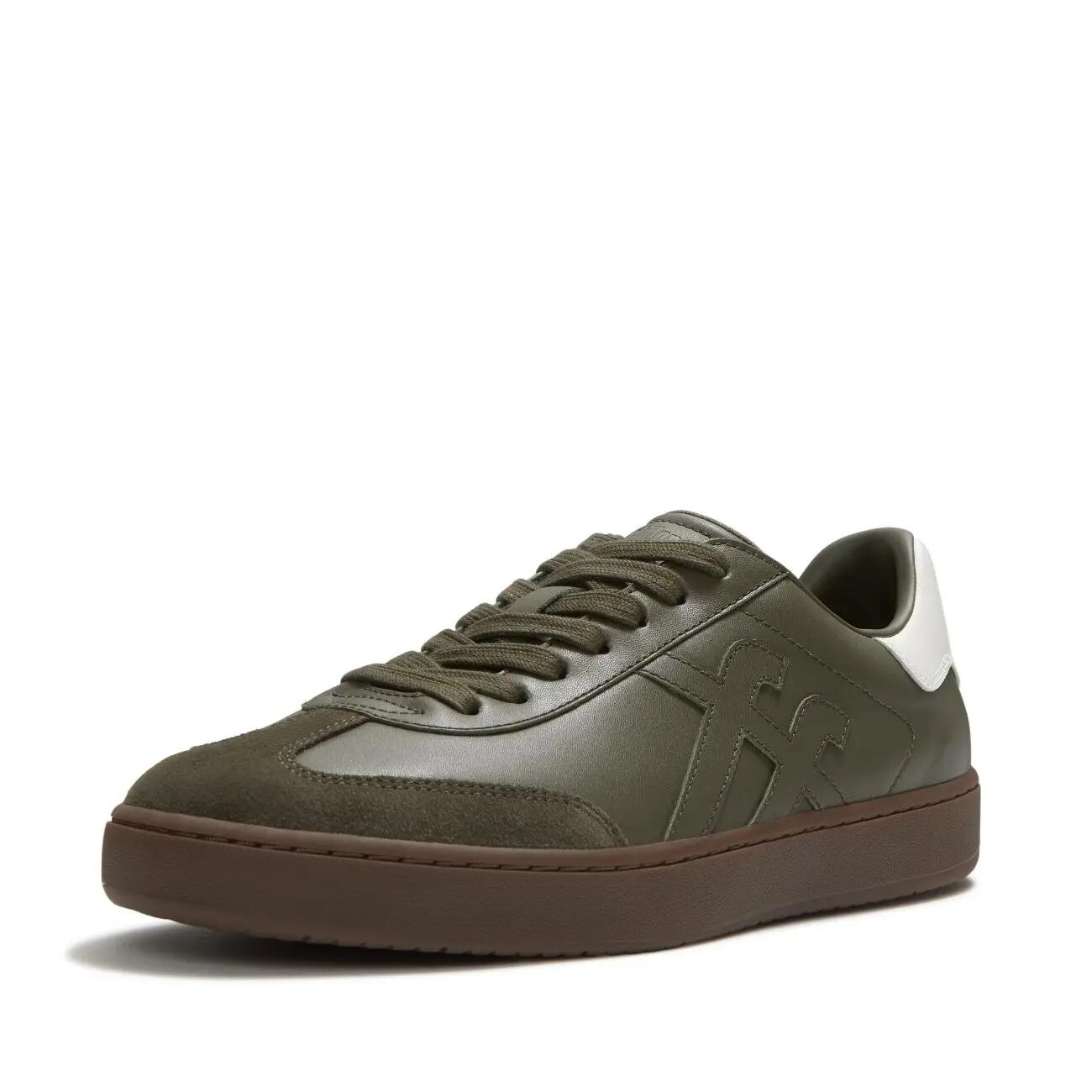 FITFLOP The Dash FF Mens Suede Leather T-Toe Trainers  OLIJFGROEN 46 3/7