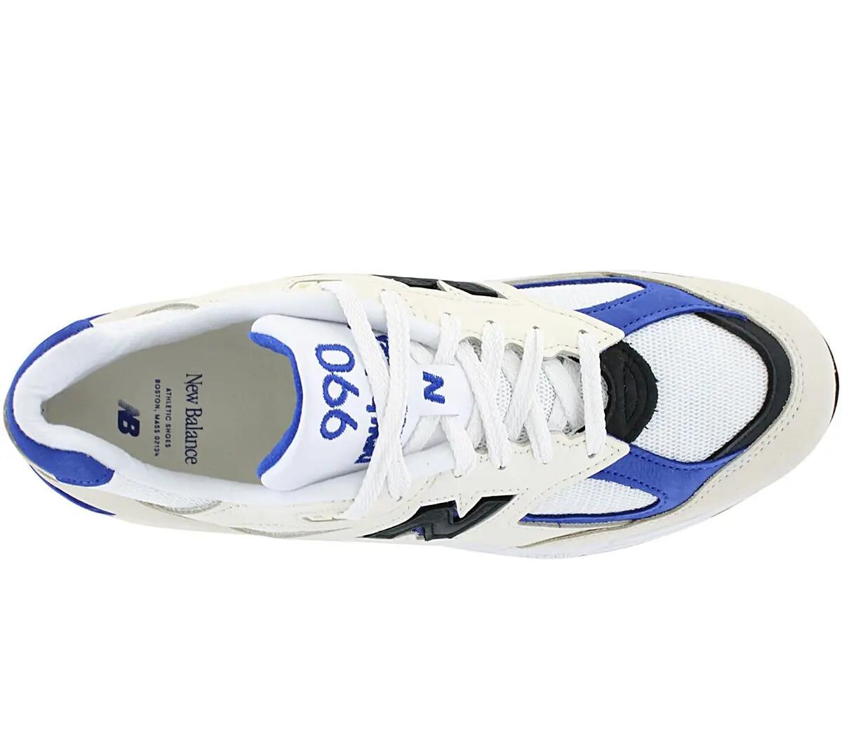 Chaussures  990 v2 Made In USA White Blue 4/6