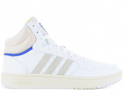 Męskie - Adidas Hoops 3.0 Mid - Gz1345 - Białe
