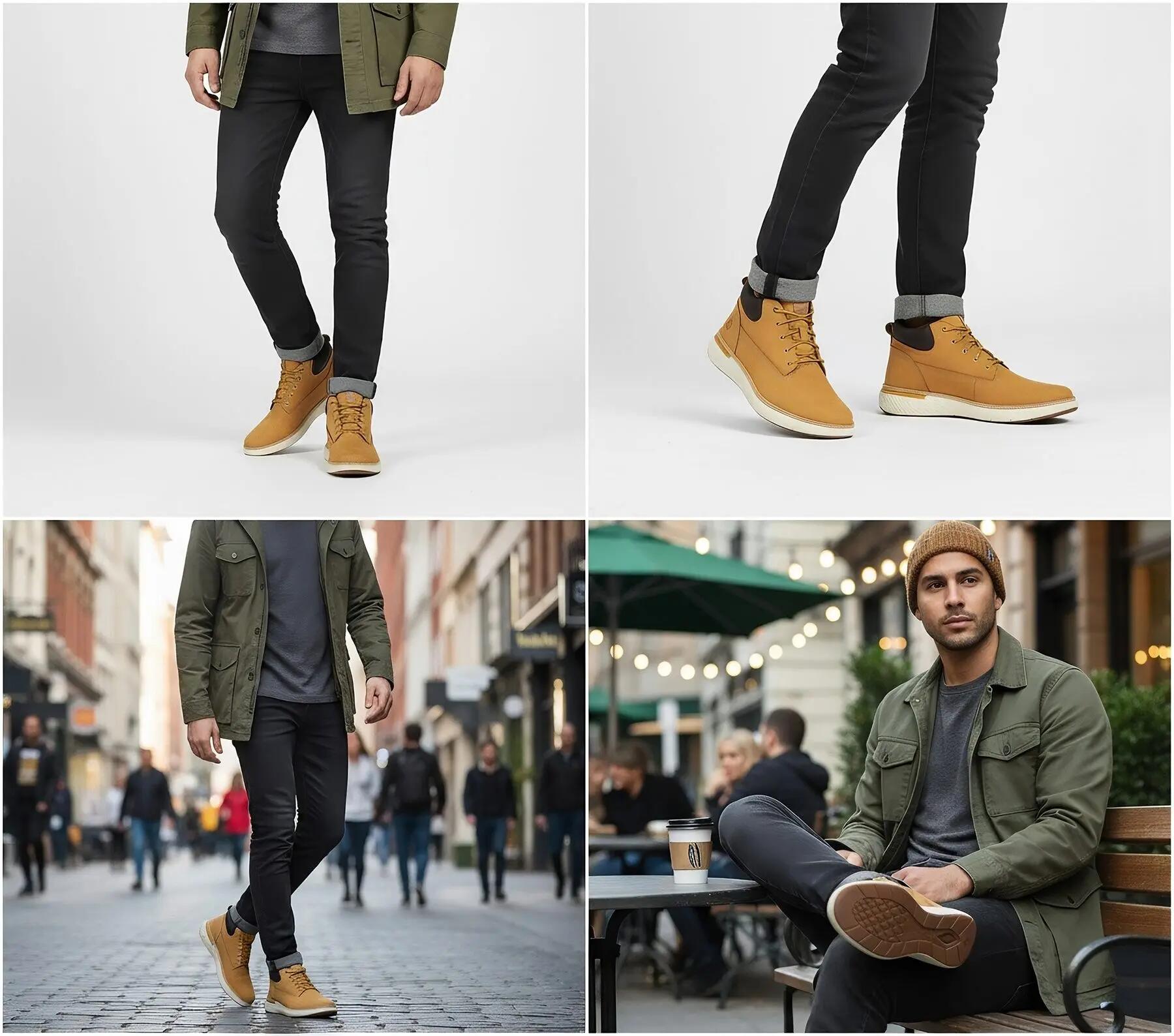 Homme - Timberland Cross Mark Mid Lace Chukka Boot - Tb0a1tr8-231 - Jaune 5/6