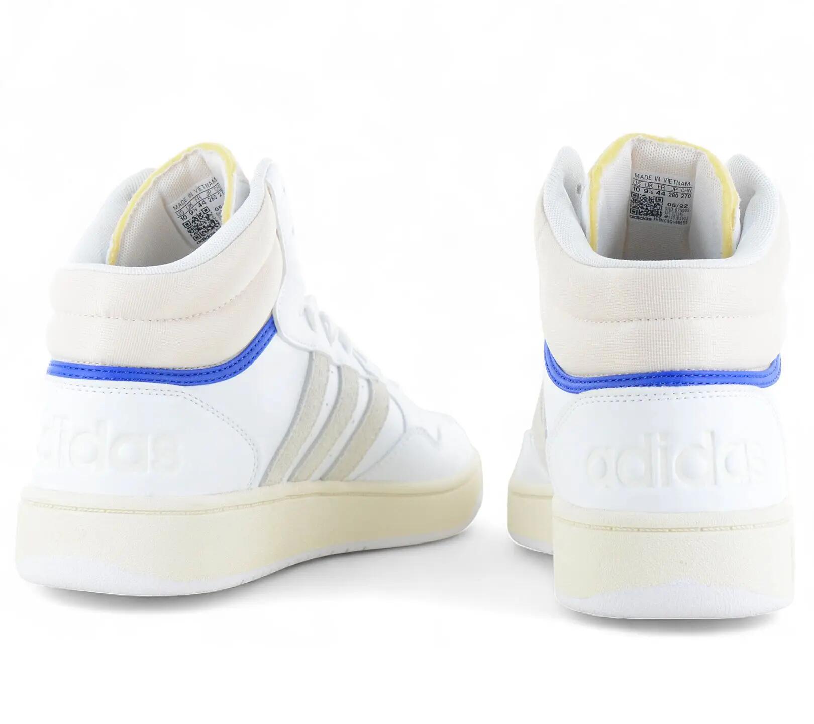 Męskie - Adidas Hoops 3.0 Mid - Gz1345 - Białe 3/6