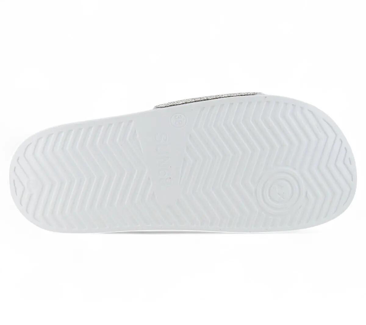 Mujer - Sun68 Slippers Logo Strass - X35205-01 - Blanco 5/6