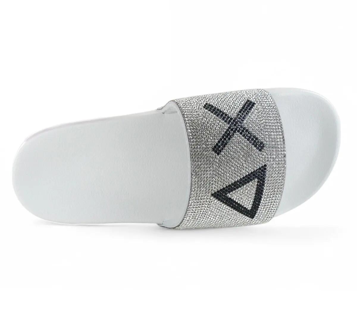 Mujer - Sun68 Slippers Logo Strass - X35205-01 - Blanco 4/6