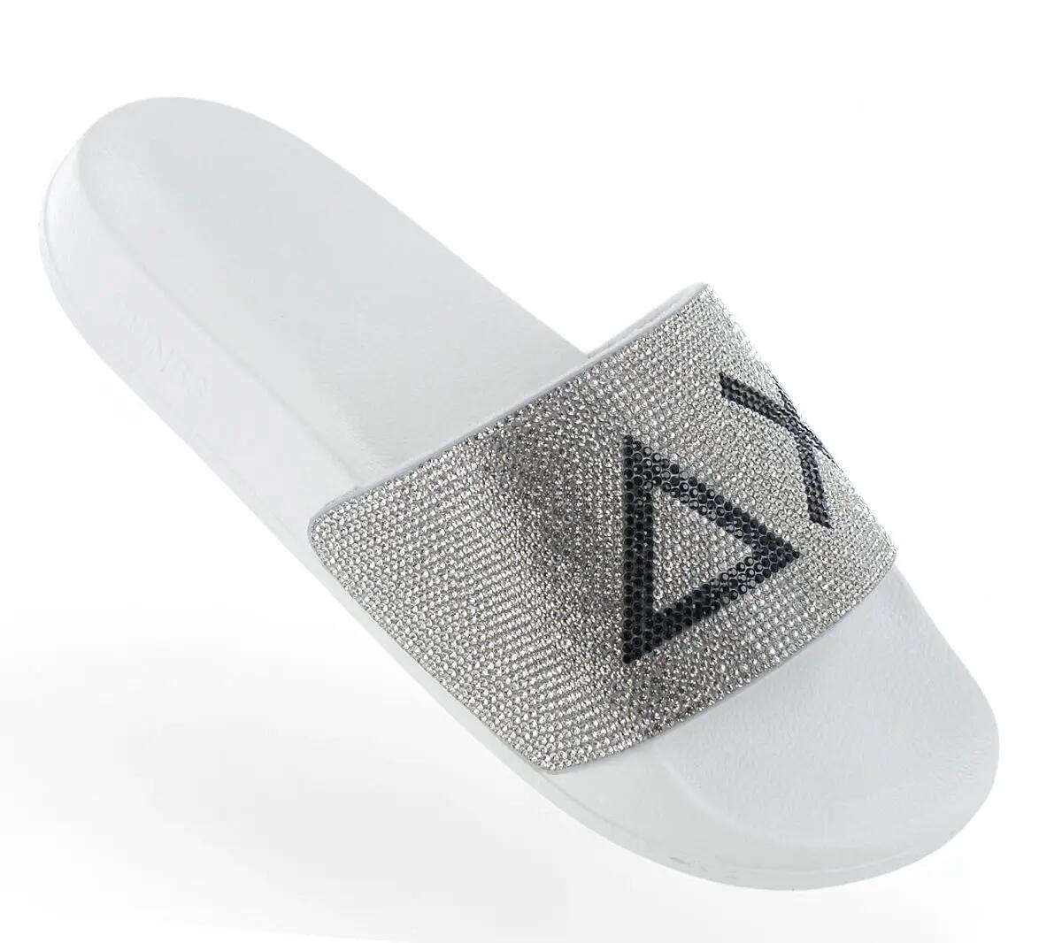 Mujer - Sun68 Slippers Logo Strass - X35205-01 - Blanco 2/6