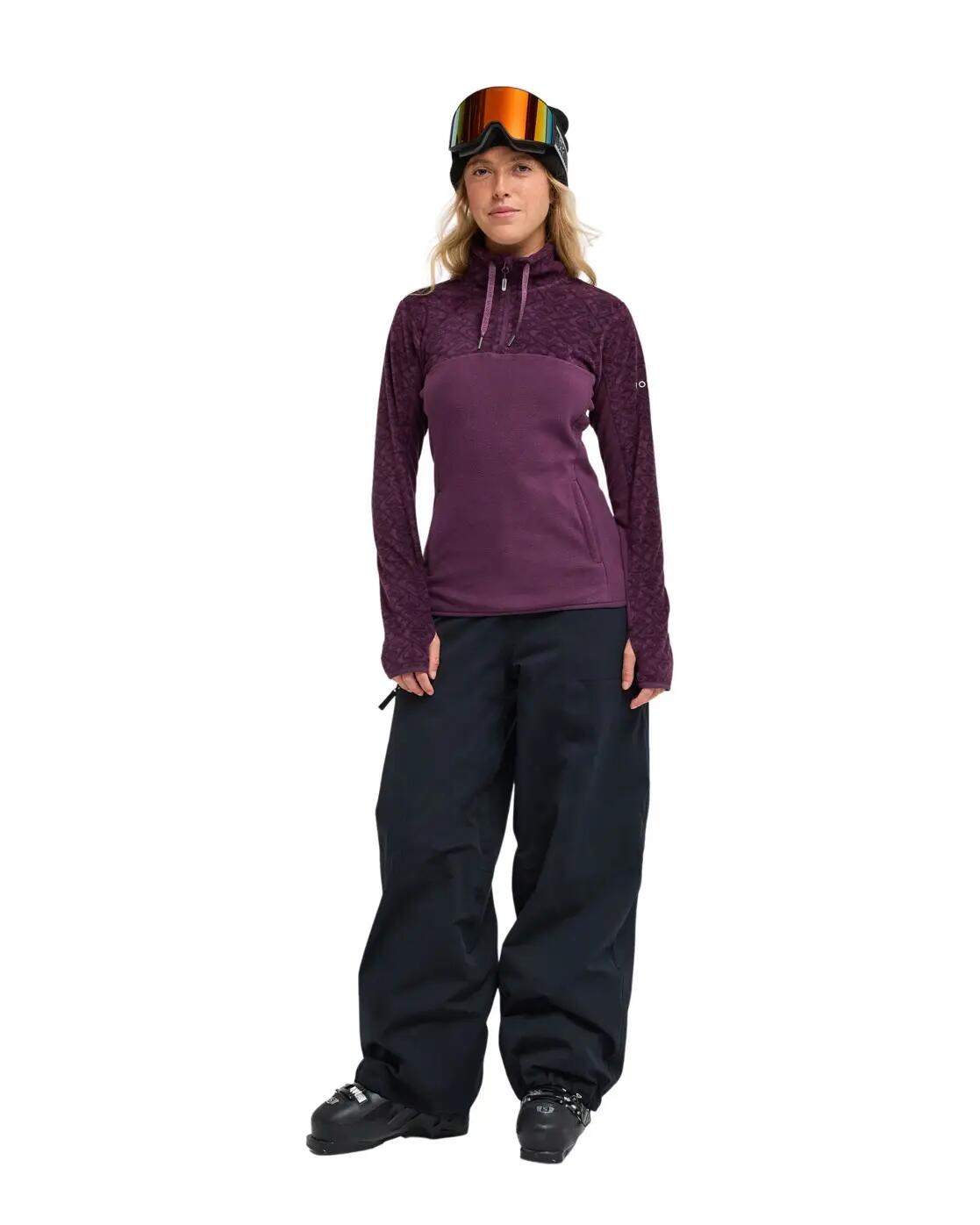Couche intermédiaire technique SAYNA HALF ZIP Violet Femme 3/4