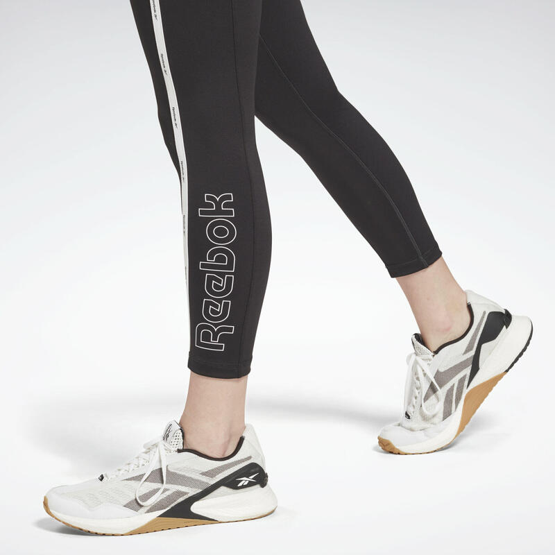 Sportleggings Reebok Piping, Fekete, Nők