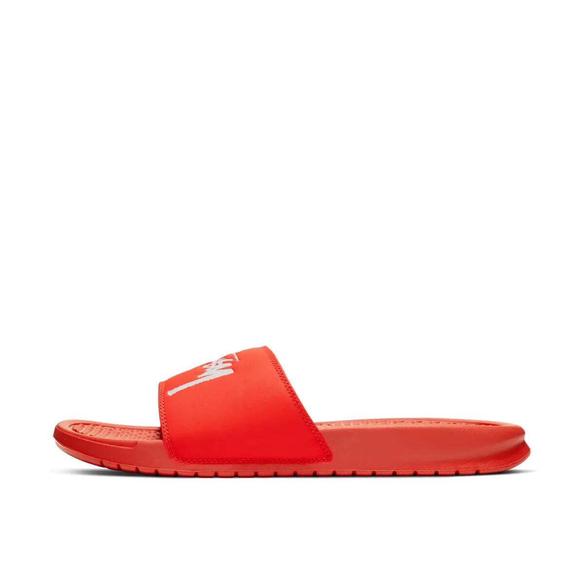 Nike Benassi Stussy Habanero Red 2/5