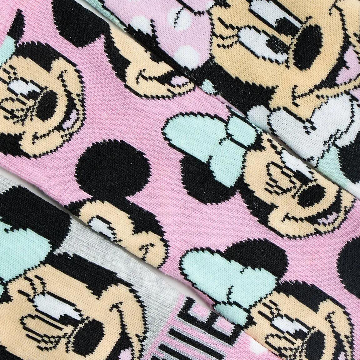 3er-Pack Kindersocken Minnie Mouse aus Baumwolle, Mehrfarbig 6/6