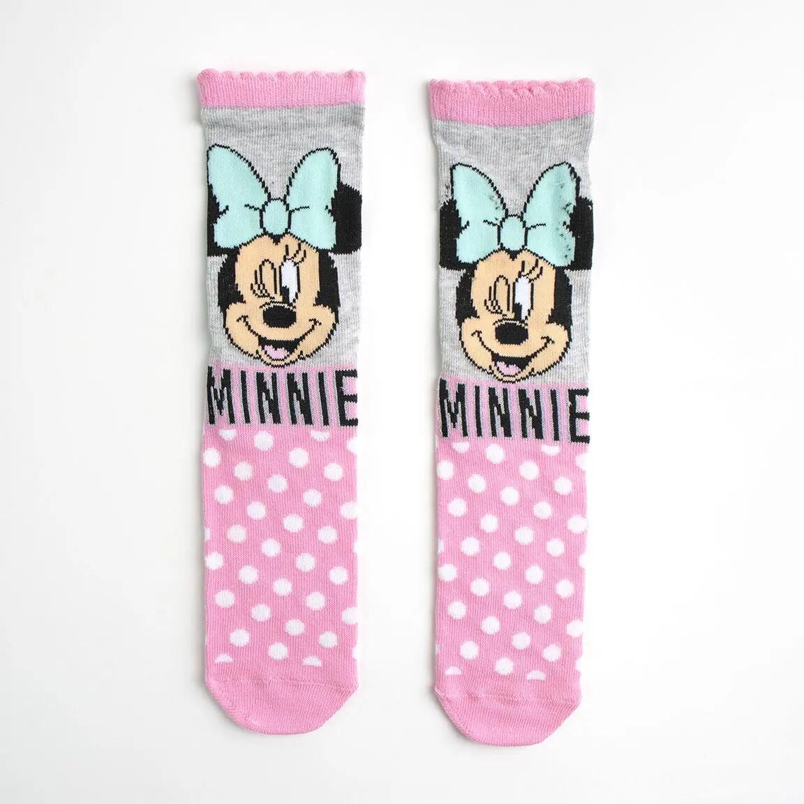 3er-Pack Kindersocken Minnie Mouse aus Baumwolle, Mehrfarbig 4/6