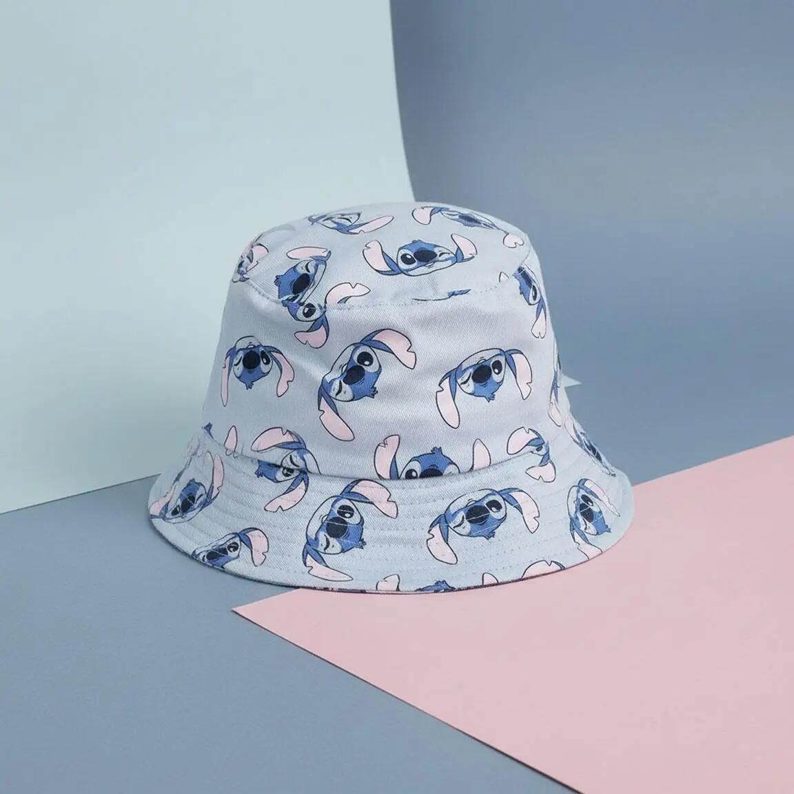 Cappello da pescatore per bambini Stitch in cotone, Multicolore 4/6