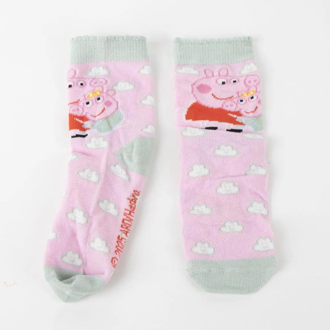 4er-Pack Kindersocken Peppa Pig aus Baumwolle, Mehrfarbig 5/8