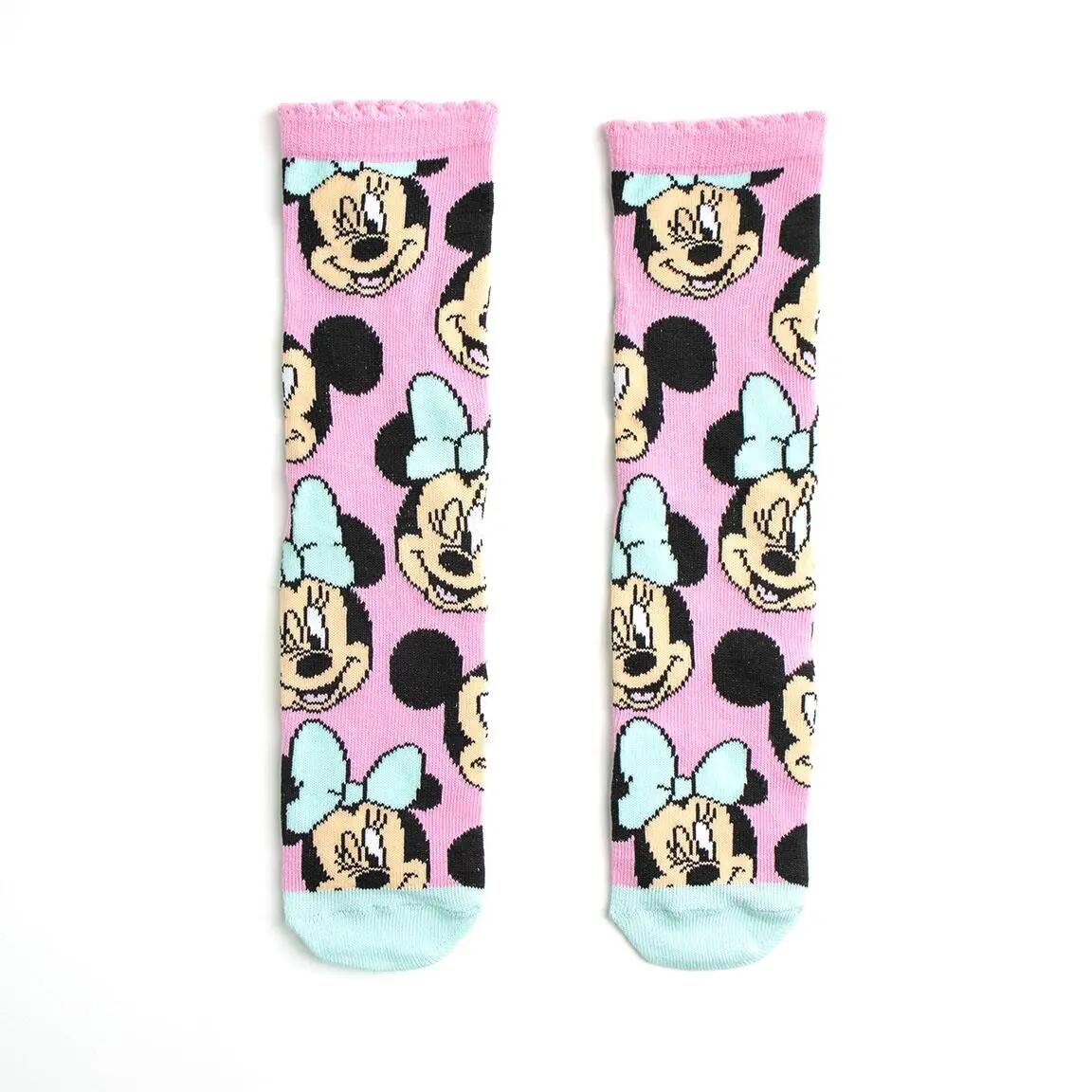 3er-Pack Kindersocken Minnie Mouse aus Baumwolle, Mehrfarbig 3/6