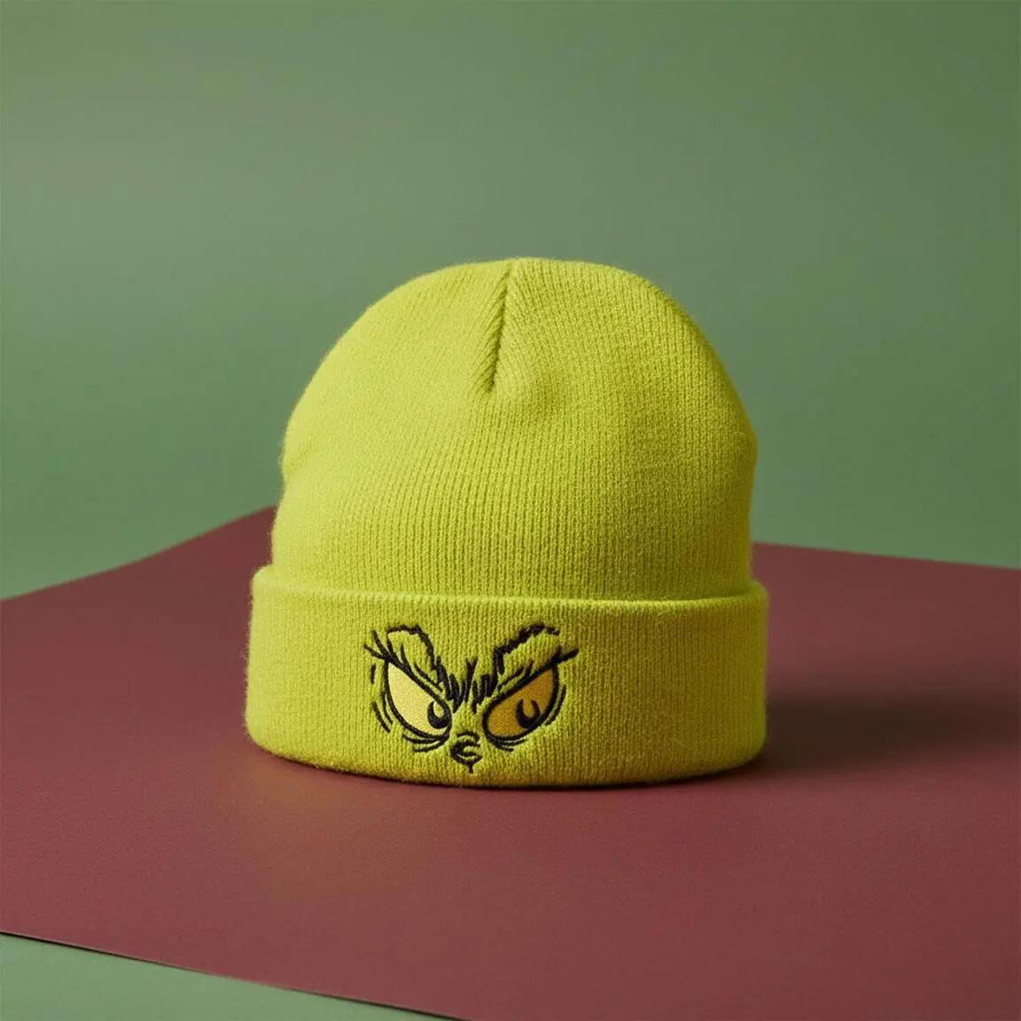 Berretto in maglia per bambini El Grinch morbido e caldo, Verde 3/6