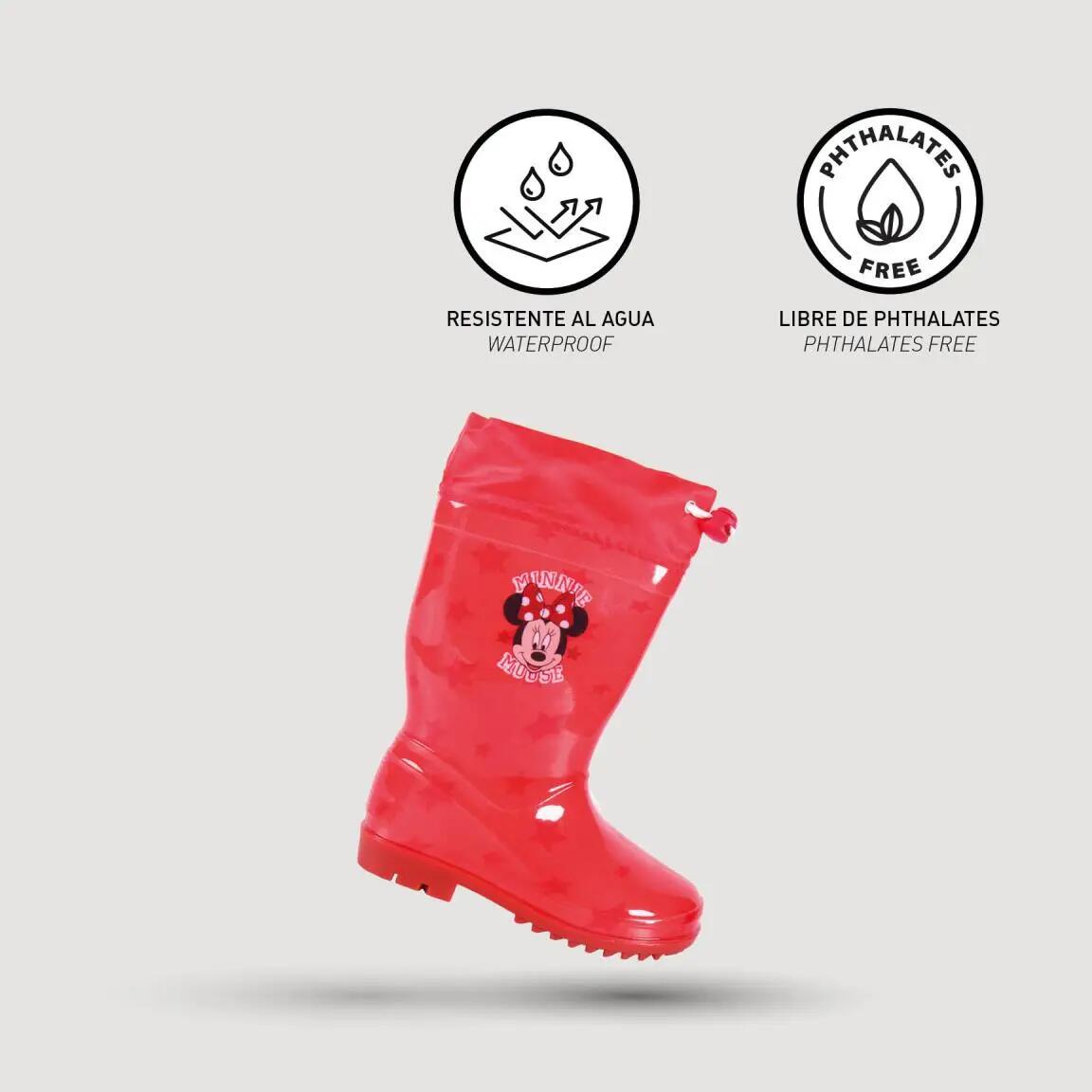 Bottes de pluie enfant Minnie Mouse en PVC, Multicolore 4/5