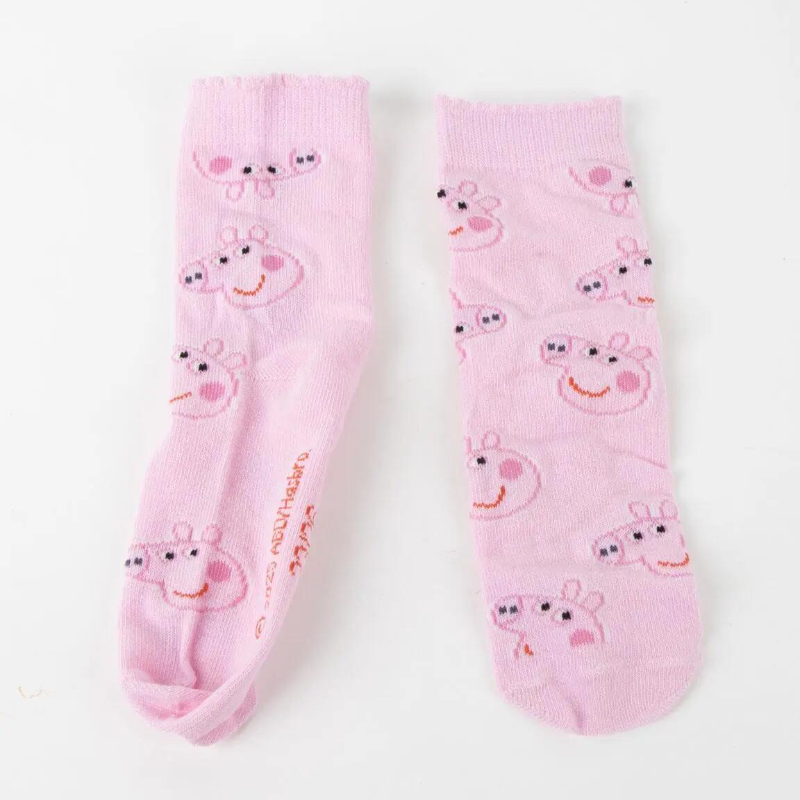 4er-Pack Kindersocken Peppa Pig aus Baumwolle, Mehrfarbig 2/8