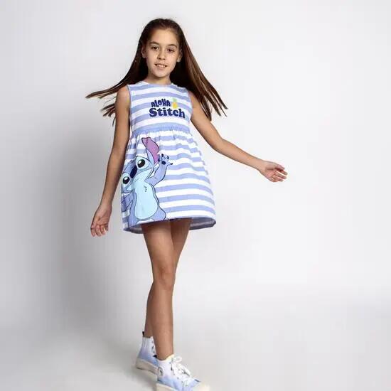 Kinderkleid Stitch aus Single-Jersey, Mehrfarbig 4/7