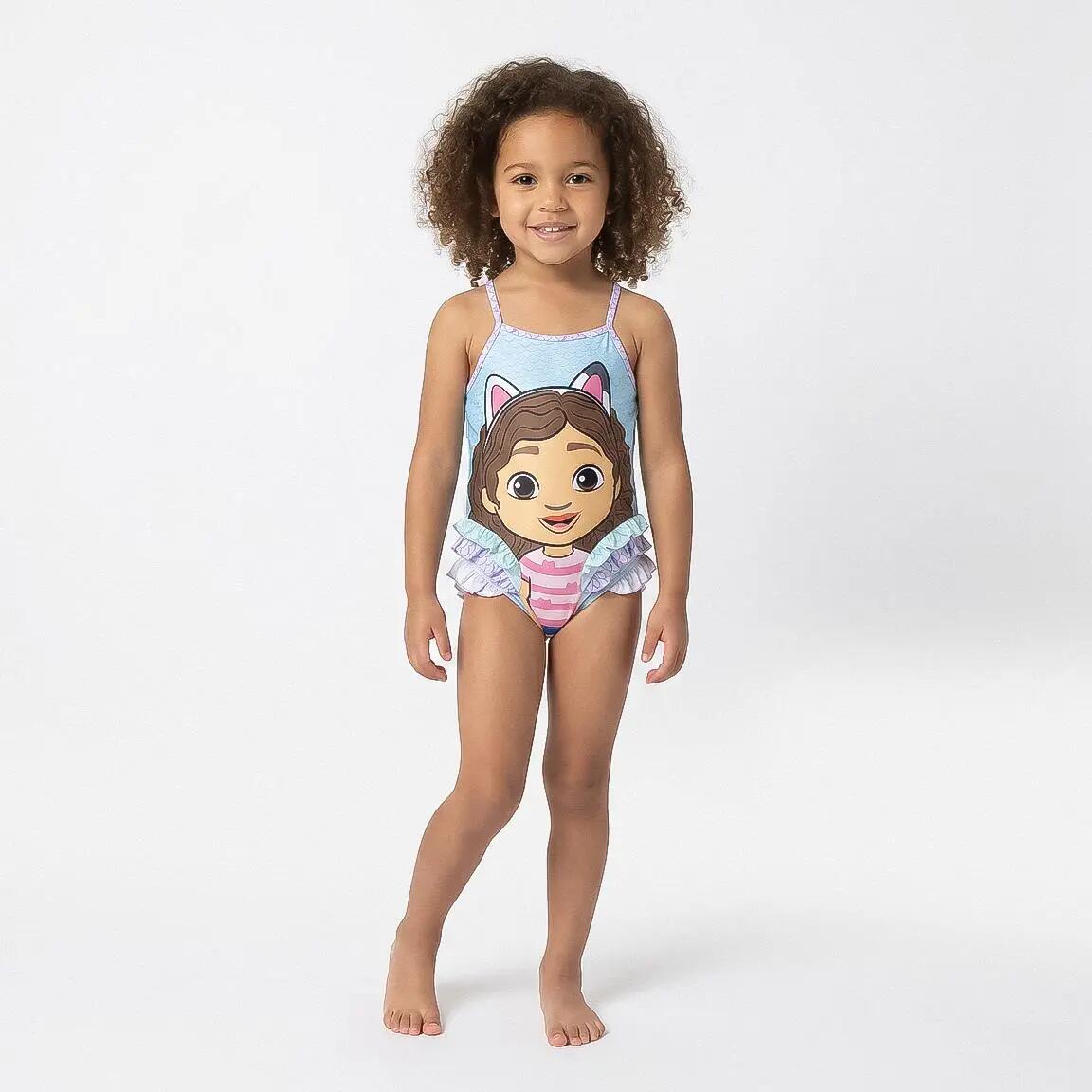 Kinder-Badeanzug Gabby's Dollhouse einteilig, Polyester und Elasthan, Mehrfarbig 4/4
