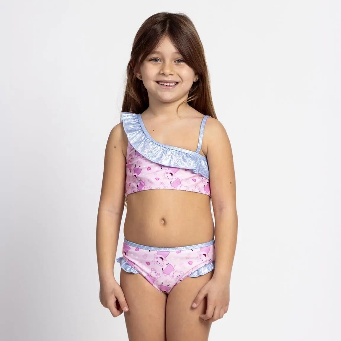 Kinder-Bikini Peppa Pig aus Polyester und Elasthan, Mehrfarbig 4/5