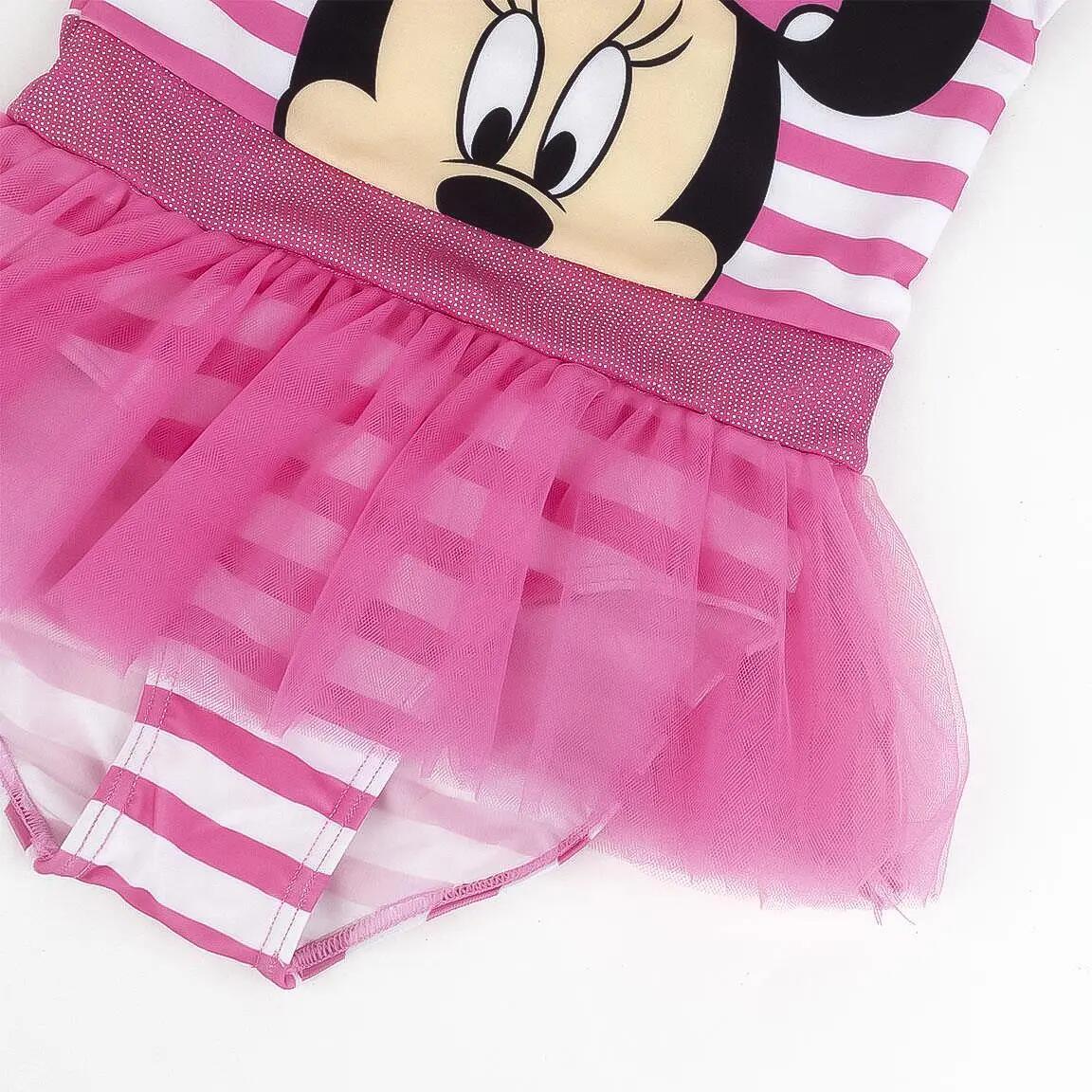 Kinder-Badeanzug Minnie Mouse einteilig, Polyester und Elasthan, Mehrfarbig 4/8