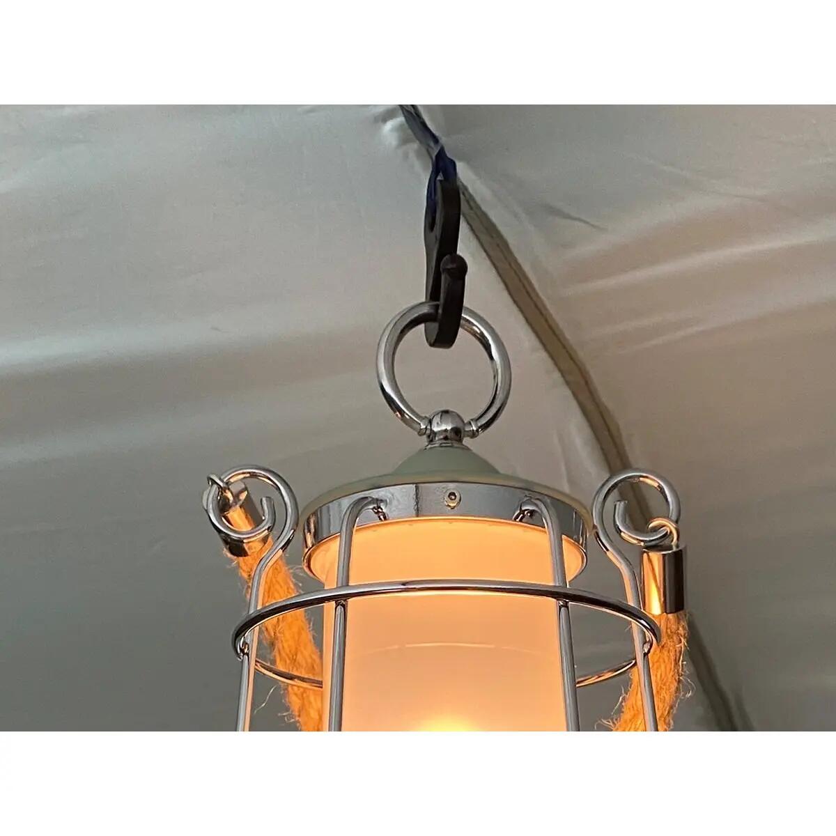 Seconde vie - Lampe camping LED Kiruna - Rechargeable USB - Bambou - Style rétro 9/12