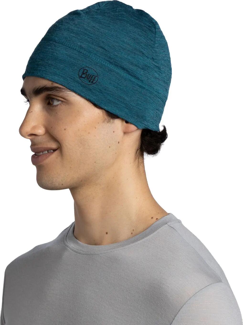 Cappellino Buff in lana merino leggera, blu 3/7