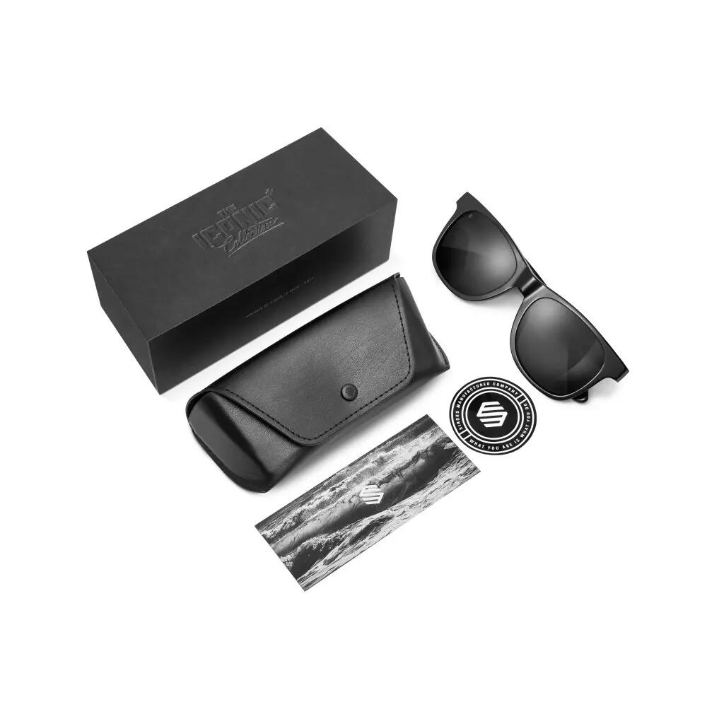 Recyklované acetátové brýle Iconic Total Black 6/7