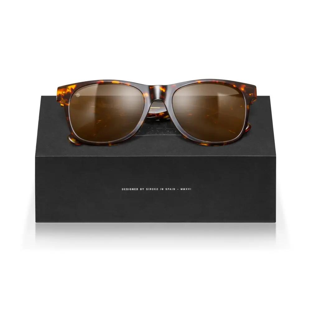 Occhiali da sole in acetato riciclato Lifestyle Uomo e donna Temple Marrone 5/7