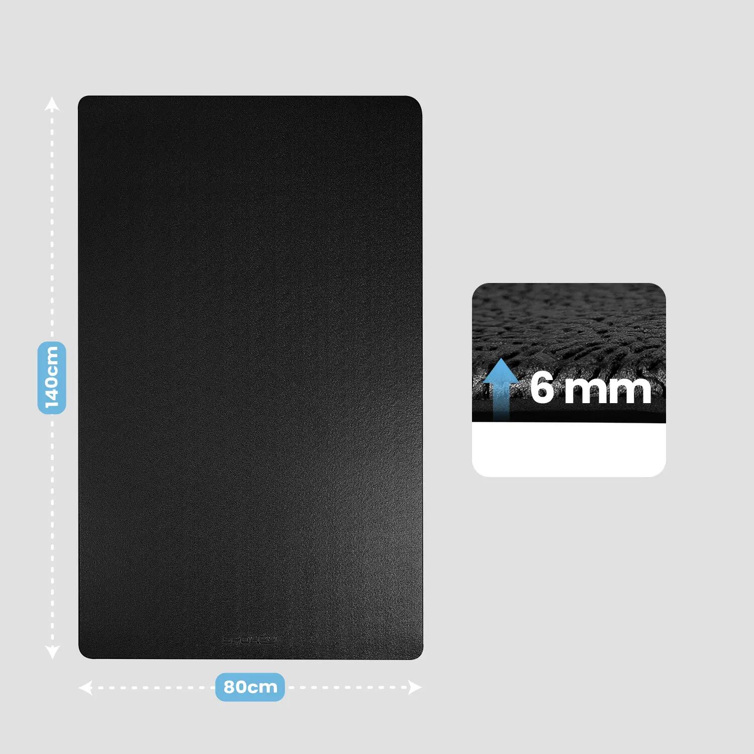 Tapis De Yoga Fitness Motif/style Uni (Noir) Taille unique 7/7