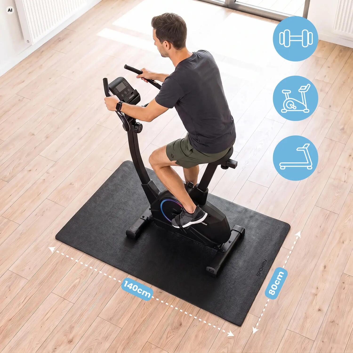 Tapis De Yoga Fitness Motif/style Uni (Noir) Taille unique 3/7