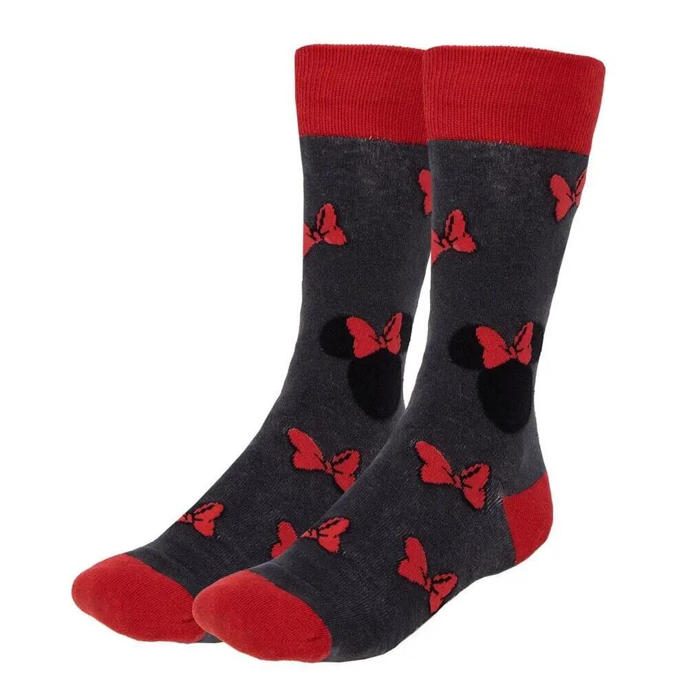 3er-Pack Minnie Mouse Socken für Erwachsene aus weicher Baumwolle, mehrfarbig 3/4