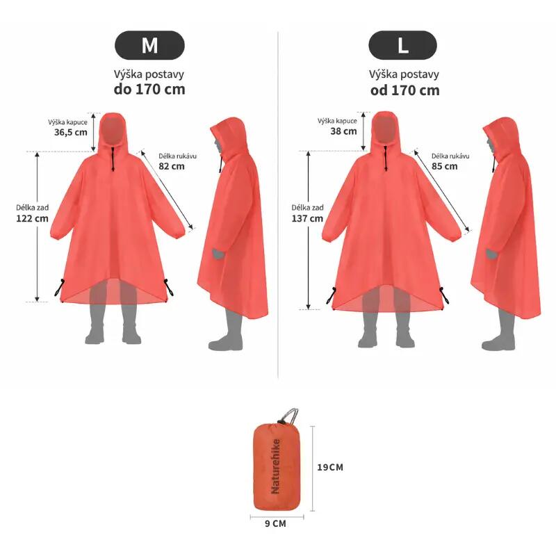 Nepromokavé turistické pončo/pláštěnka s rukávy 8/10