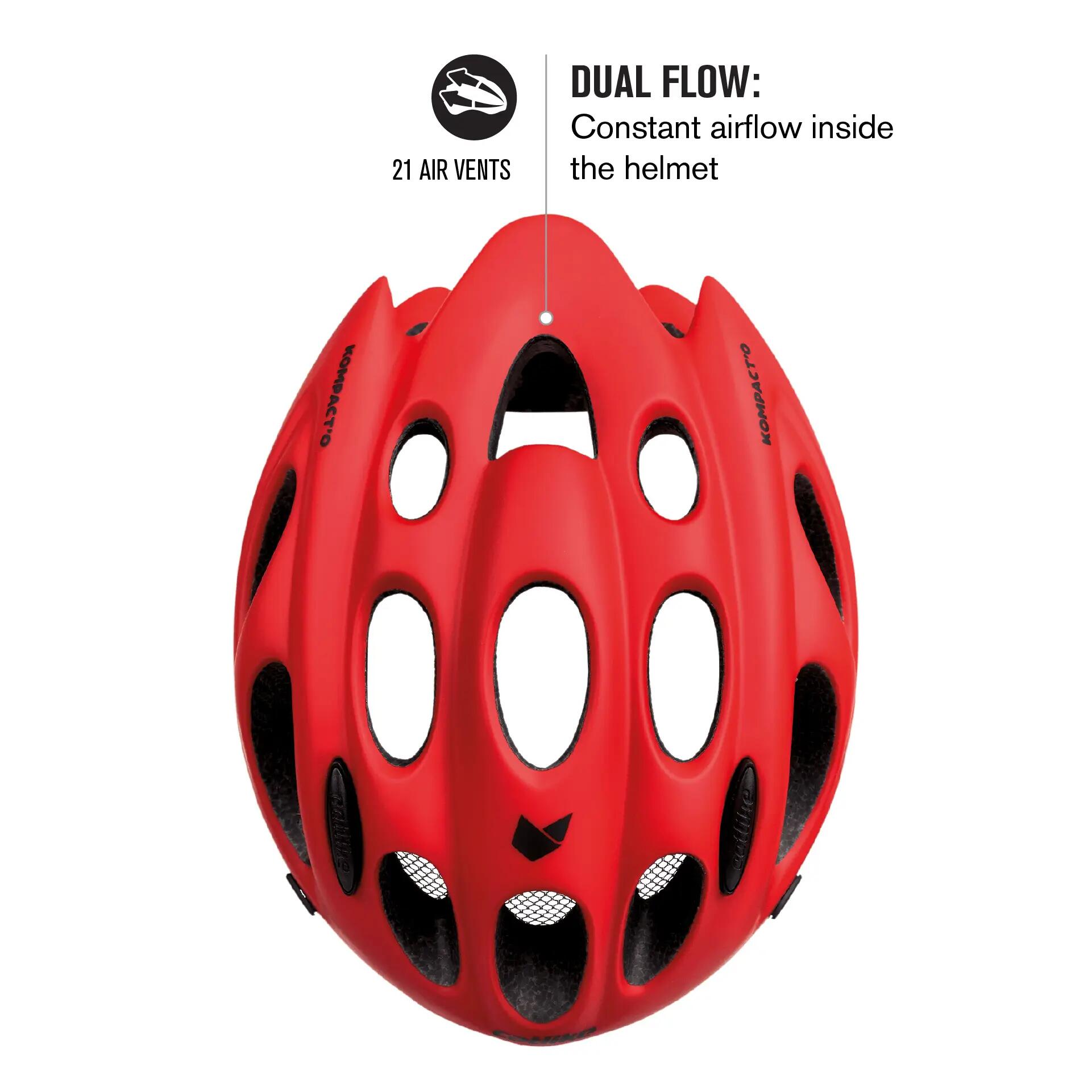 Catlike Kompact’O Casque Vélo Urbain et Loisirs Rouge Mat 4/7