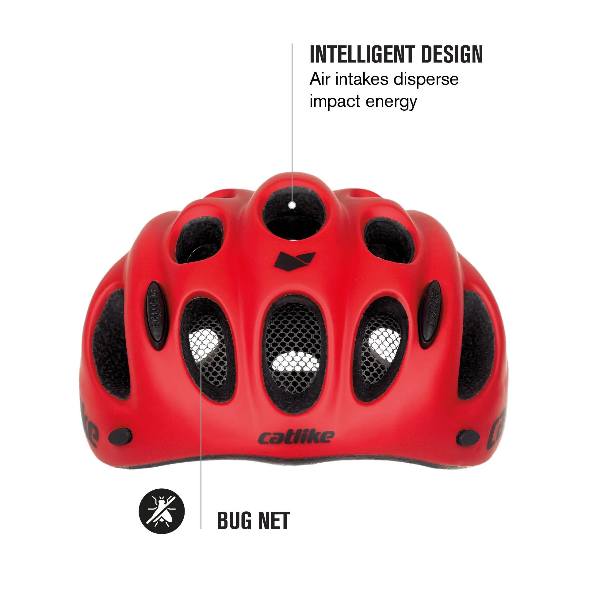 Catlike Kompact’O Casque Vélo Urbain et Loisirs Rouge Mat 3/7