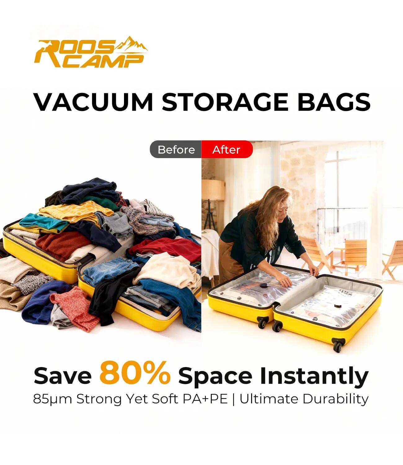 Rooscamp Vacuum Storage Bags Small L – Vacuüm Opbergzakken 60x80cm 8/8