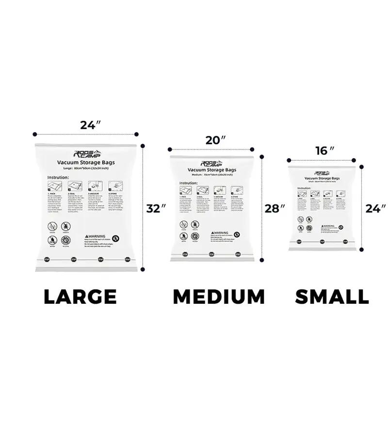 Rooscamp Vacuum Storage Bags Small L – Vacuüm Opbergzakken 60x80cm 2/8